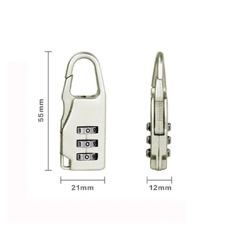 High Quality Small Chic Padlock Practical Suitcase Luggage Security Password Lock 3 Digit Combination Travel Accessories 2