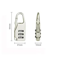 High Quality Small Chic Padlock Practical Suitcase Luggage Security Password Lock 3 Digit Combination Travel Accessories 2