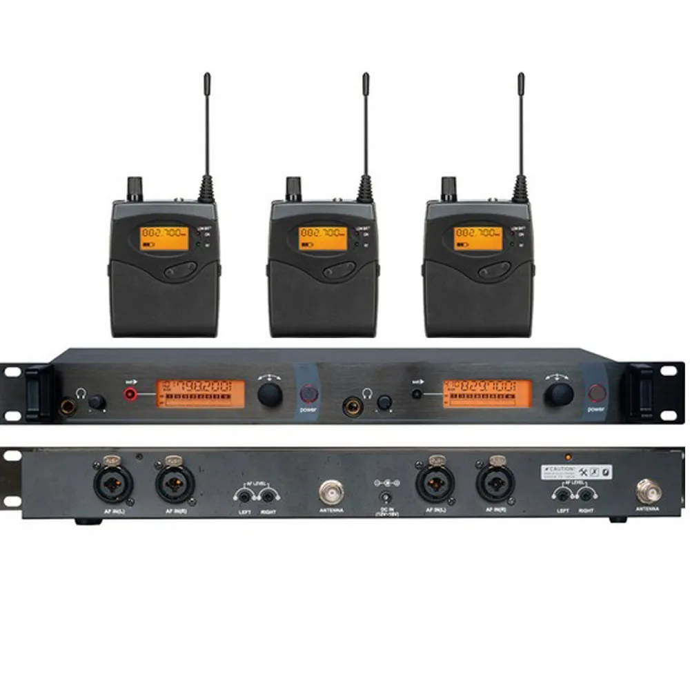 

3 Receivers UHF Wireless In Ear Monitor System for Stage performance with MONO