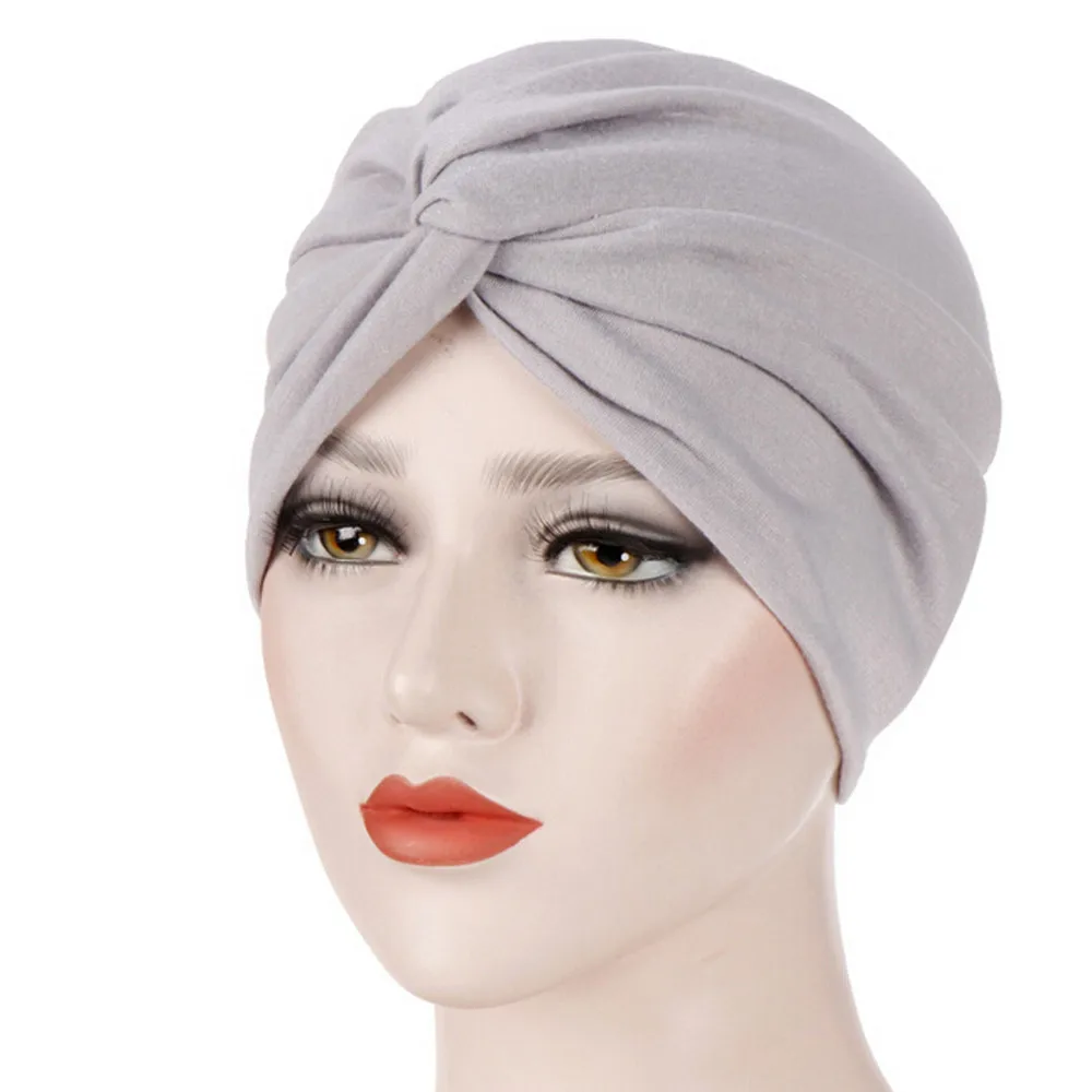

Women India Hat Muslim Ruffle Cancer Chemo Beanie Turban Wrap Cap Winter Hat 2019 Spring Autumn New plus size soft Fashion Hat