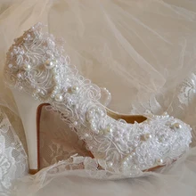 Hohe Qualität Nähen Spitze Imitation Perle Hochzeit Schuhe Für Frauen Flitterwochen Geschenk für ihren freund Frau Tochter