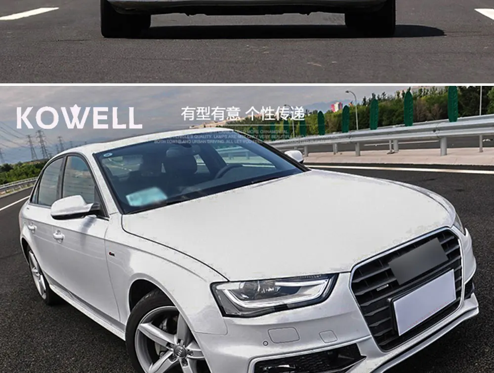 KOWELL Автомобиль Стайлинг для Audi A4 фары высокой конфигурации A4 B9 светодиодный DRL Объектив Двойной Луч H7 Ксеноновые bi Xenon объектива