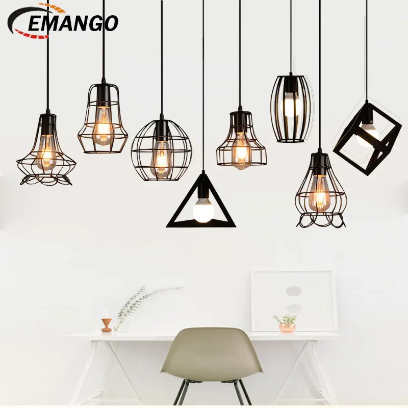 modern black cage pendant lights iron minimalist retro nordic loft pyramid lamp metal Hanging Lamp E27 Indoor WWL196 modern black cage pendant lights iron minimalist retro nordic loft pyramid lamp metal Hanging Lamp E27 Indoor WWL196