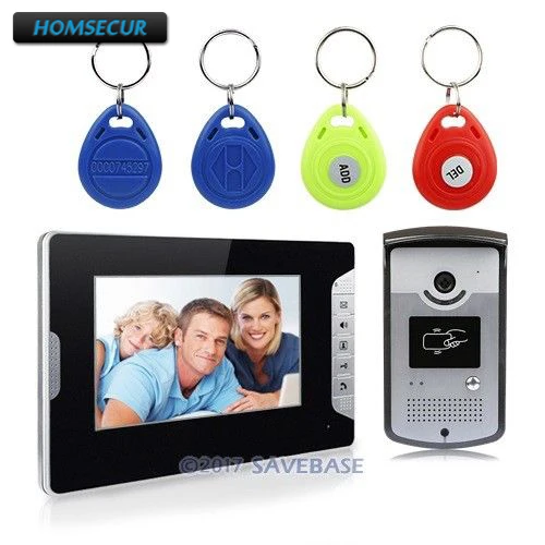 

HOMSECUR Fashionable 7" Wired Video Door Phone Intercom System 700TVL Camera Night Vision