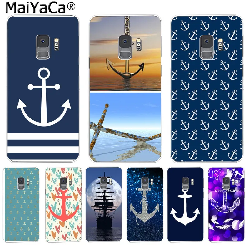 MaiYaCa Лодка Якорь Синий вертикальный на продажу чехол для телефона полное