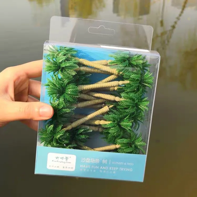 

80mm,130mm 1:87 HO scale A pack of 8/24 Pcs Model Palm Tree landscape model train railway layout scenery DIY miniature dioramas