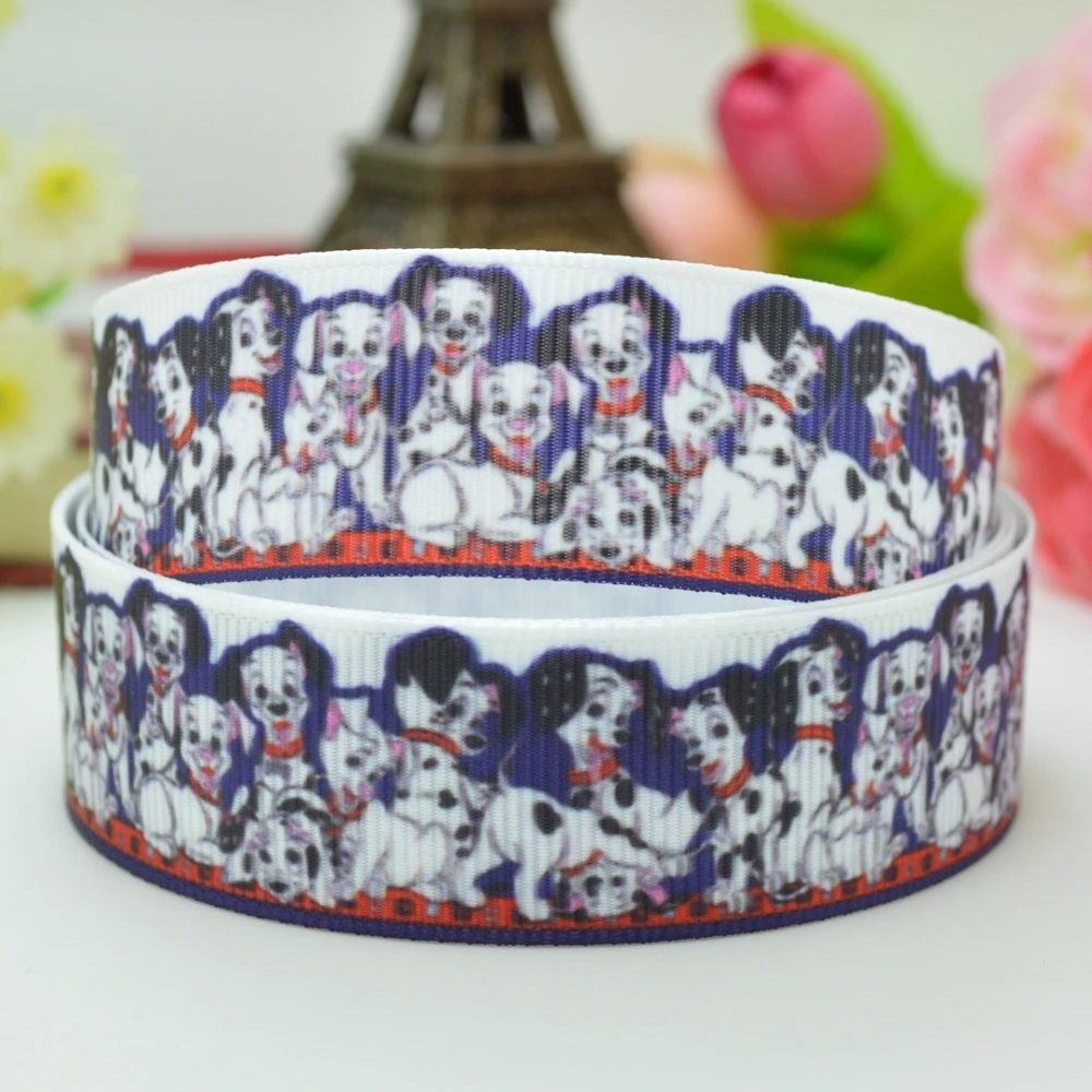 DUWES 7/8 &quot22 мм 2 5 10 50 ярдов собака печатная grosgrain лента бант для волос DIY Ручная