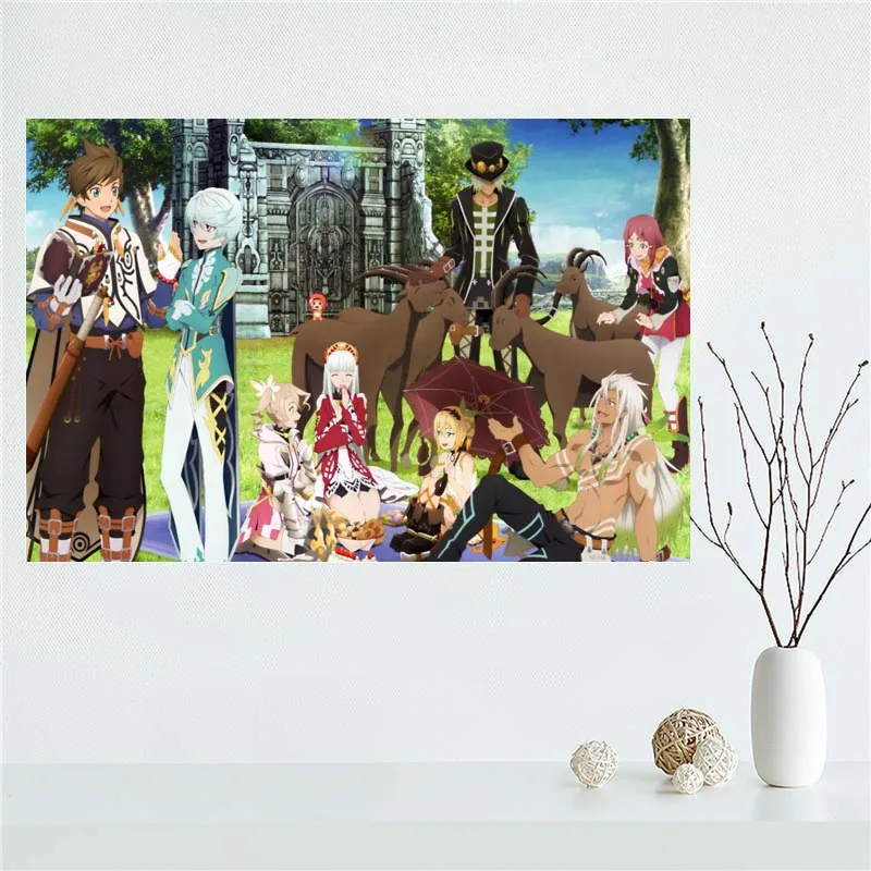 

Custom Tales Of Zestiria The X New Canvas Poster Wall Art PRINT Home Decoration Cloth Fabric Wall Poster Print Silk Fabric Gift