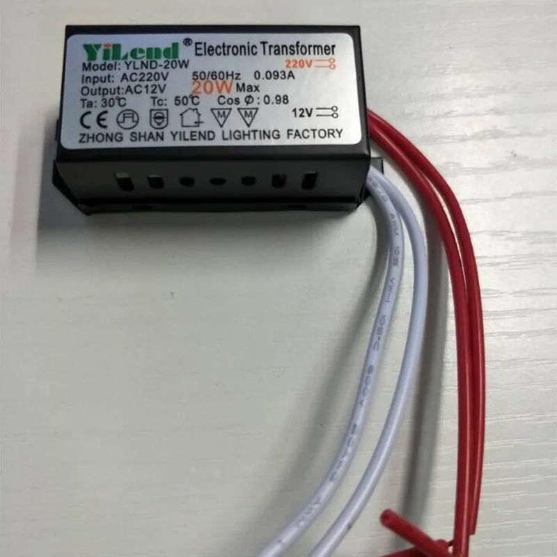 1 шт. электронный трансформатор для светодиодных ламп MR11 MR16 G4 220 В переменного