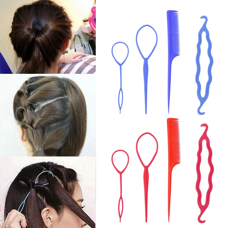 

iMucci Hair Accessories Hair Clips For Women Hairpins Comb 4Pcs / Set Plastic DIY Styling Tools Tensile Hair Clip Set