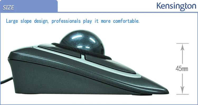 Kensington Original Trackball Expert mouse оптическая USB для ПК или ноутбука(большое кольцо для прокрутки шариков) с розничной упаковкой