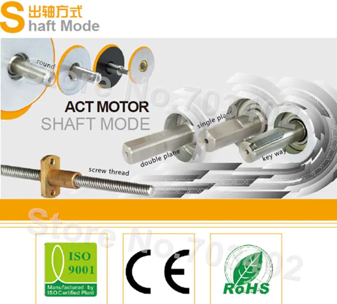 ACT Nema16 линейный двигатель 16HSL3404 34 мм 0.21N.m 100 мм Длина стока CE ISO RoHz ЧПУ маршрутизатор вышивка