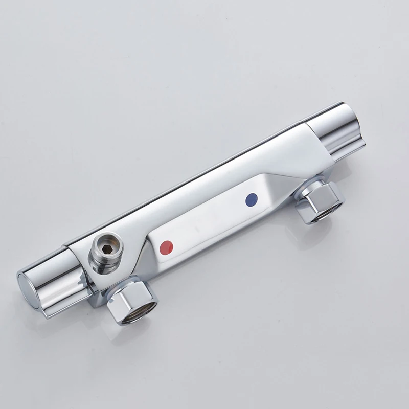ELEG-хромированный термостатический бар клапан смеситель для душа латунь переключающий