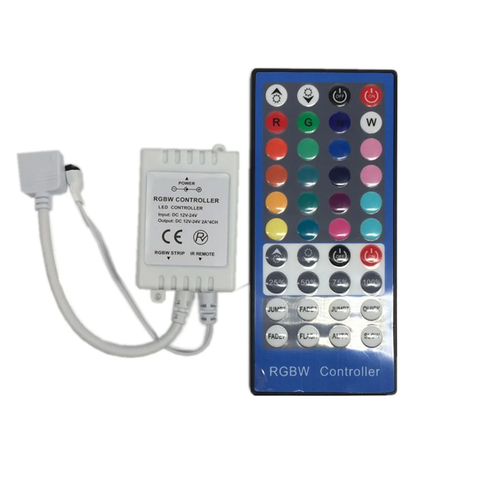 

1Pcs 2.4G 4 Channels DC12V - 24V LED RGBW Controller Dimmer 40 Keys Remote Control For RGBW RGBWW 5050 SMD LED Strip light