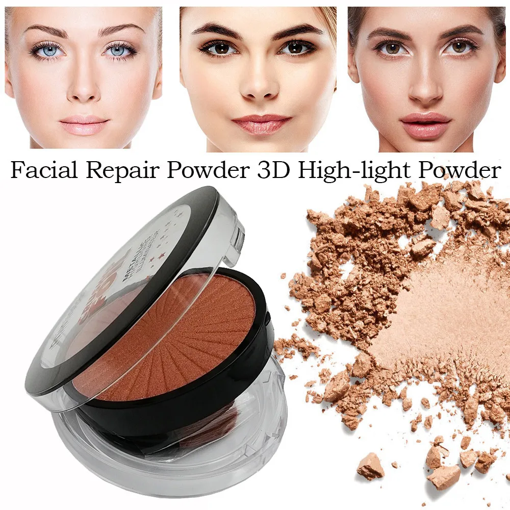 

Face Glow Kit Highlighter Makeup Shimmer Powder Highlighter Palette Base Illuminator Highlight Face Contour Golden Bronzer New