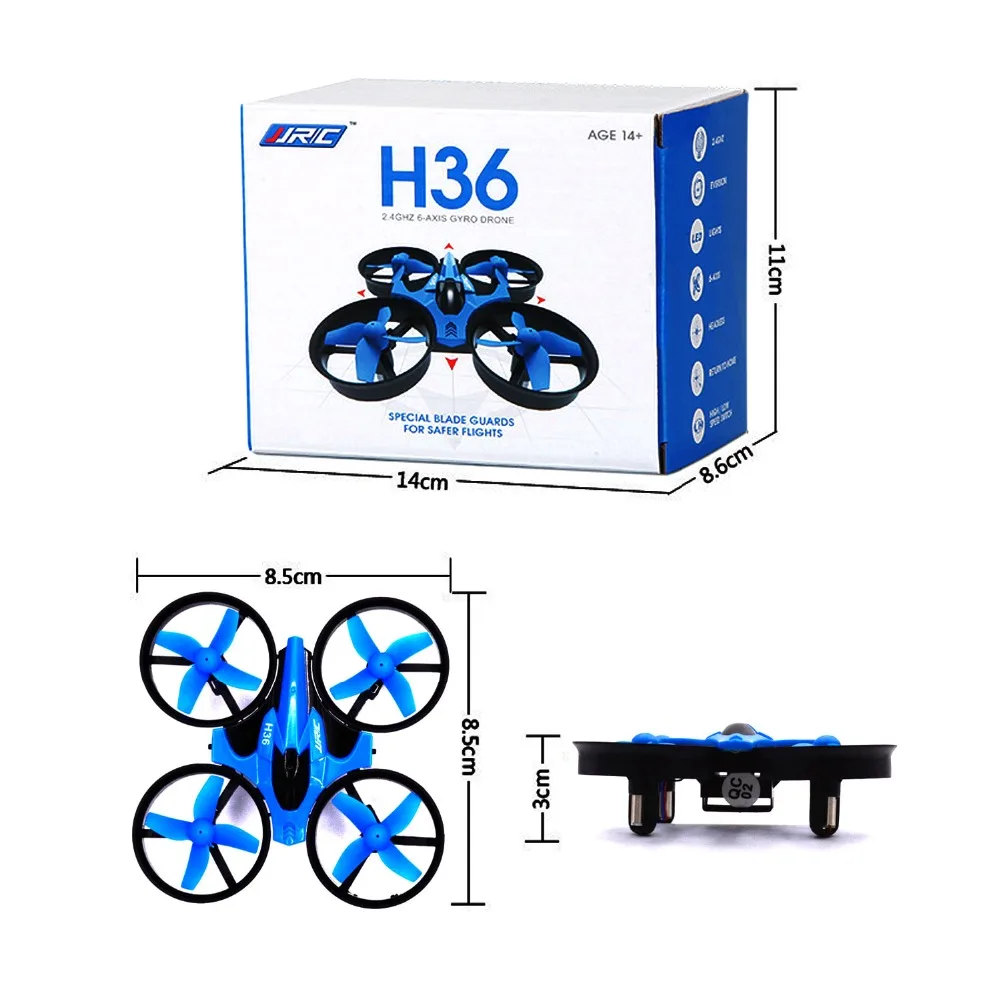 

Newest jjrc h36 PK h20 x1 h8c Mini Drone 6 Axis RC Micro Quadcopter With Headless Mode One Key Return Vs H8 Toys Kid rc airplane