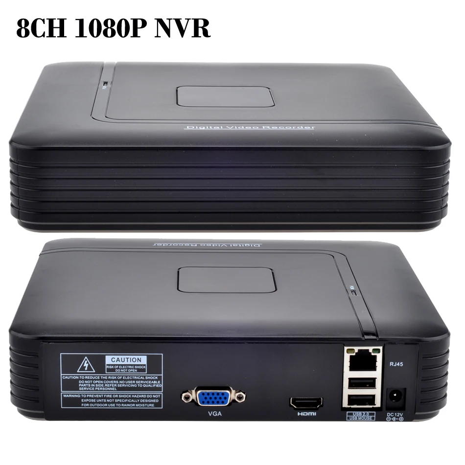 Surveillance 8CH NVR ONVIF 2.0 Security Standalone 8CH 1080P/12CH 960P Motion Detection CCTV NVR HDMI Output for IP camera