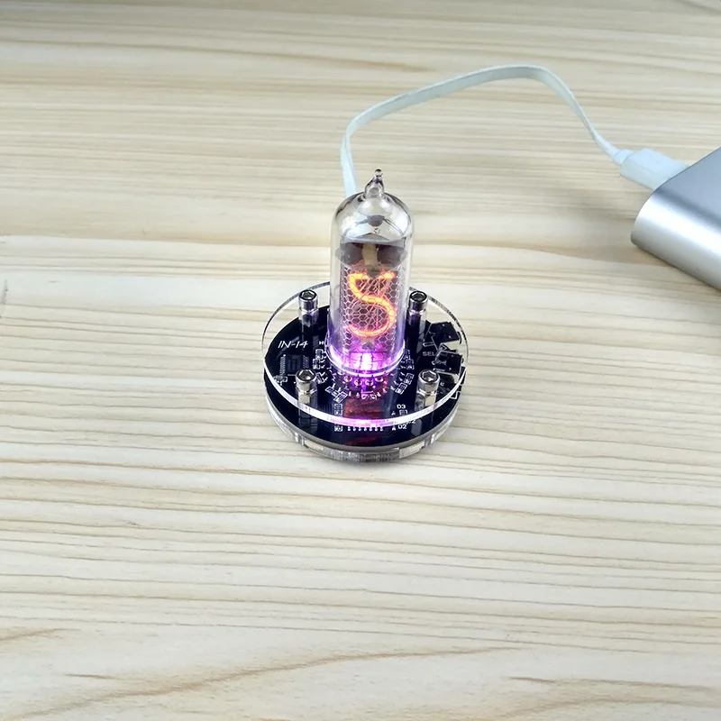 

DYKB 1-bit integrated glow tube clock FOR IN14 IN-14 clock glow tube DS3231 nixie clock Built in Boost module