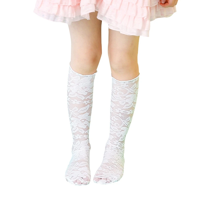 

Summer Kids Socks Fashion Girls Knee High Socks For Children Baby Socks With Lace Wholesale Infant Socks 1-6 Years