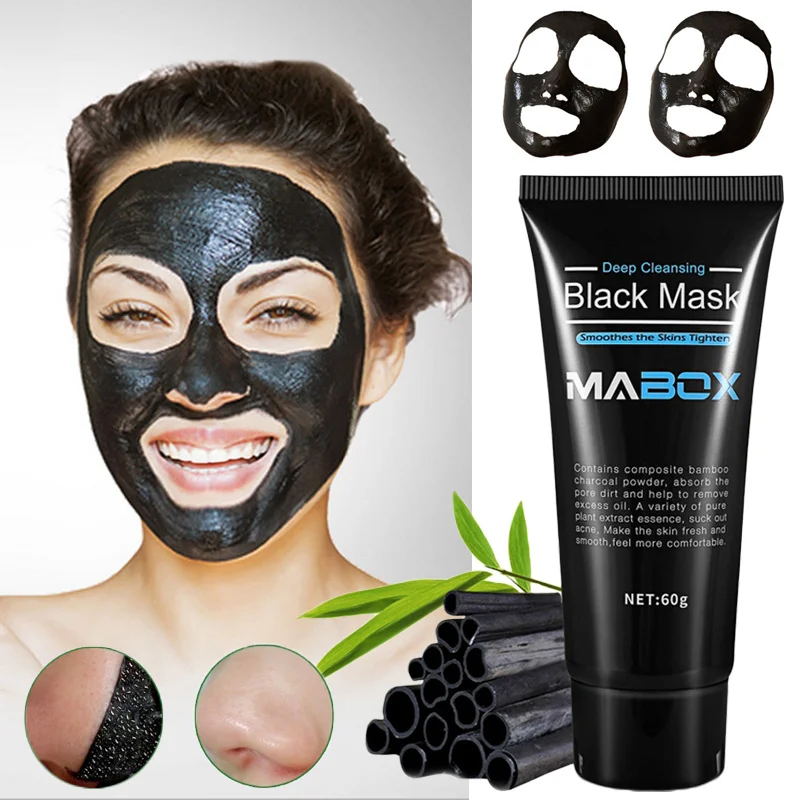 60g Black Mask Peel Off Bamboo Charcoal Purifying Blackhead Remover Mask Deep Cleansing Face Nose Black Head Acne Treatment Mask