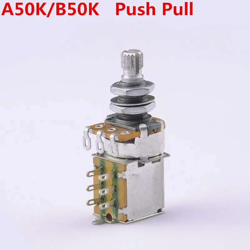 Push Pull Potentiometer Switch Control Pot For Electric Guitar Bass A50K