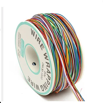 

0.25mm 30AWG Tin Plated Copper Wire Wrapping Insulation Test Cable 8-Colored Wrap Reel Tin Plated Copper Plastic