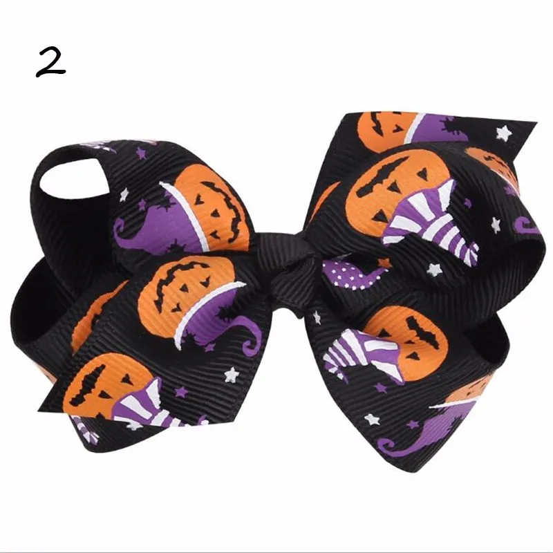 Bow Girl Hairpins Print Infant Hairbands Cartoon Head Band Halloween Gift Handmade Headband Girls Hairpin Kids Baby Hair Clips (12)