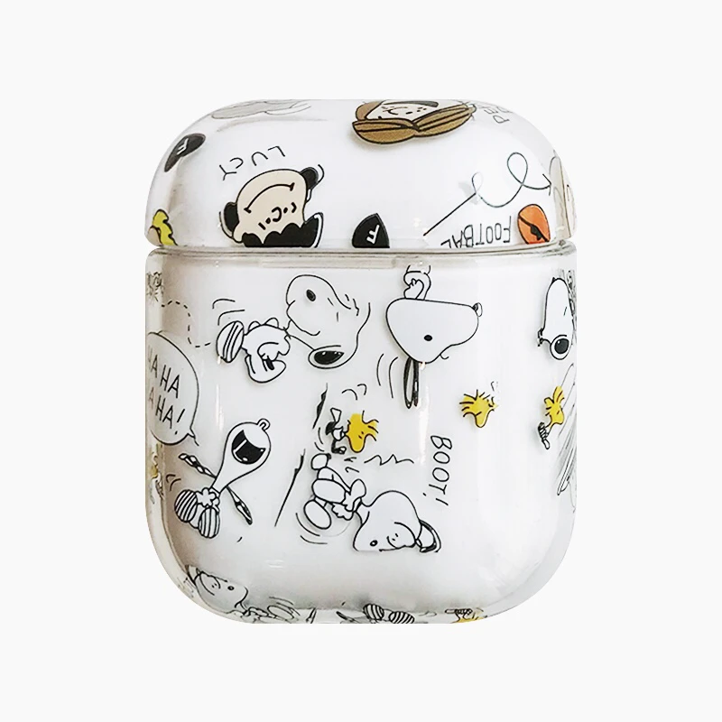 Hard plastic PC Shockproof Protective Cover Cases For Apple Airpods For Apple Air Pods 2 Transparent cartoon Earphone Case Box