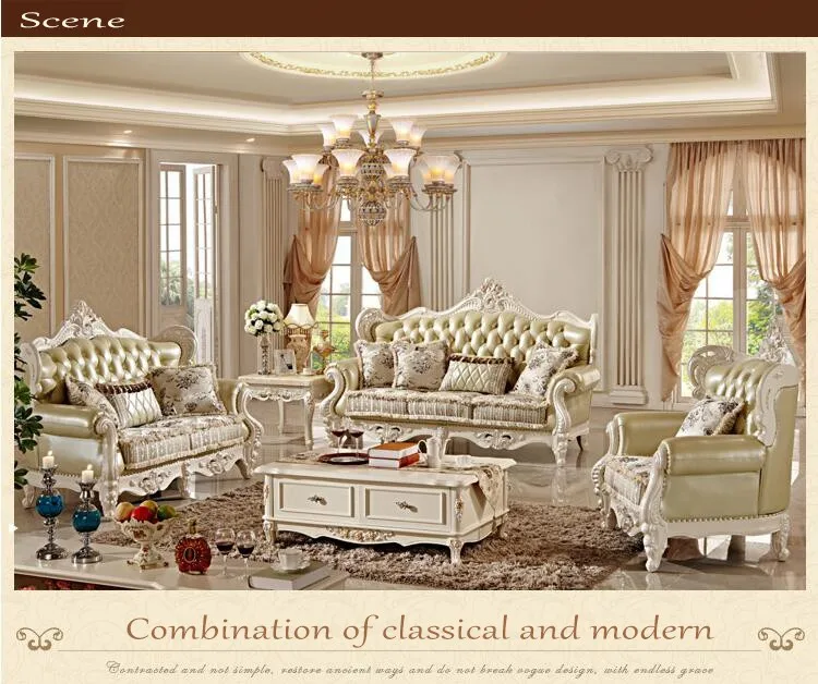 Высококачественная Европейская старинная для гостиной диван мебель из натуральной кожи набор pfy10014