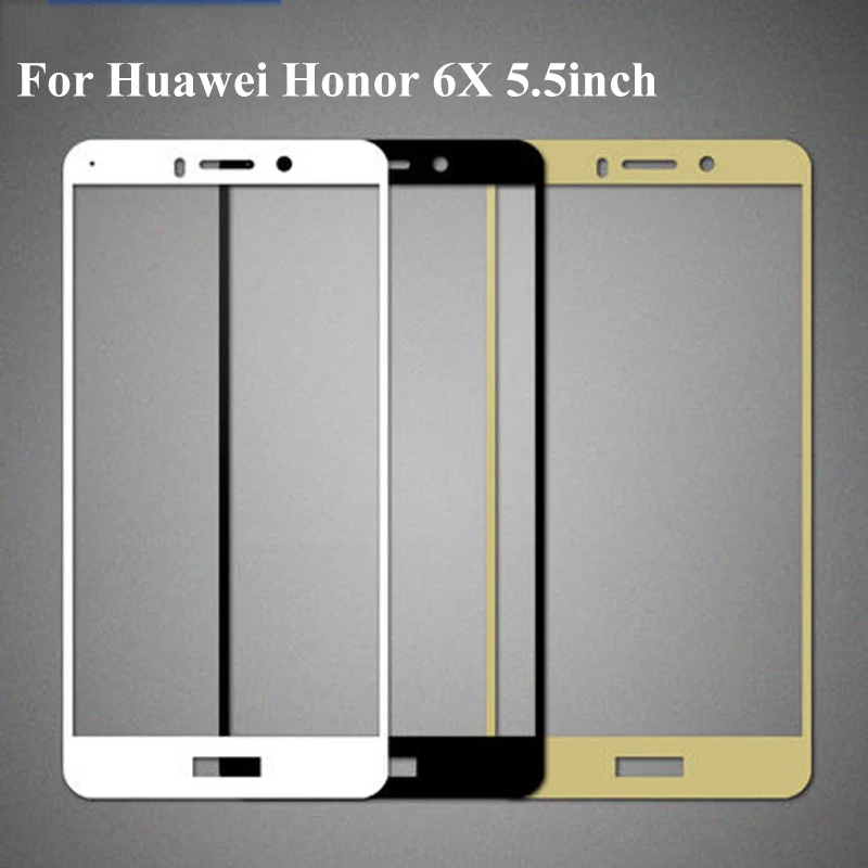 Золотое ультратонкое закаленное стекло 9H для Huawei Honor6X 6X полное покрытие Защитная