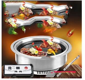 

Korean style barbeque electric oven smoke free infrared paper barbecue electric ceramic micro crystal oven Korean style Grill