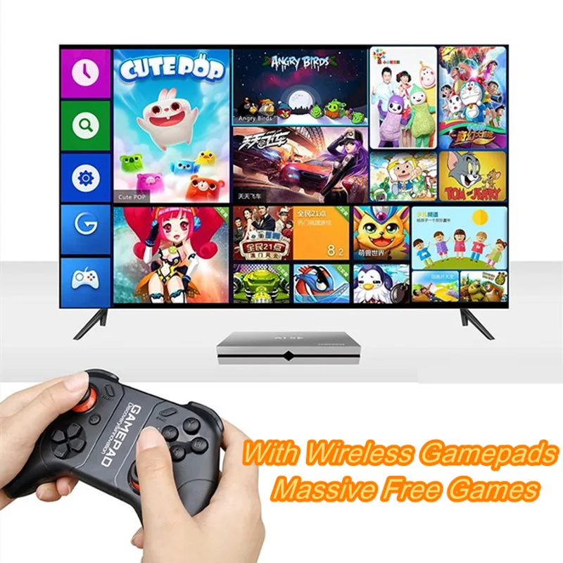  Smart Tv Game Box Ai Se Android 8.1 Box Tv Rockchip 3399 TV Box 4GB DDR4 64GB 5G WIFI BT4.0 H.265 W