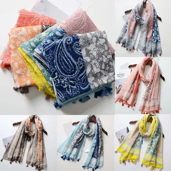 

Color Women Scarf Shawl Bohemian Splicing Vacation Sun Protection Beach Towel