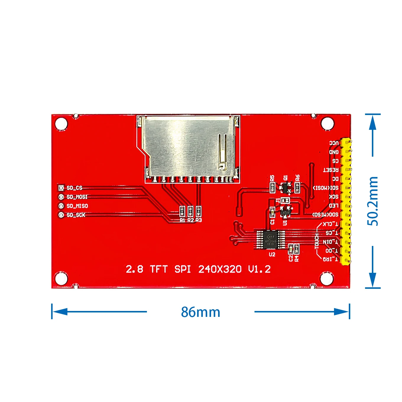 5 шт./лот 240x320 2," SPI TFT lcd Сенсорная панель модуль последовательного порта с печатной платой ILI9341 5 В/3,3 В