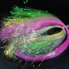 [8paks] Flat Disco Pearl Sparkle Flash Crystal Tinsel Fly Tying Material Saltwater Streamer Bait Fish Lure DIY Pink Yellow Green ► Photo 2/3