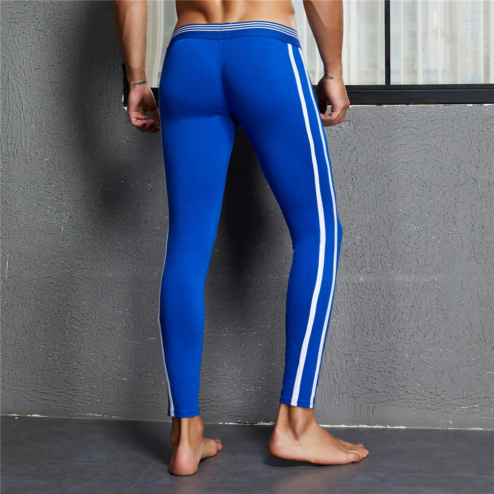 GANYANR Sports Leggings Running Tights Men Basketball Compression Pants Fitness Gym Athletic Jogging Winter Sexy Pouch Yoga Gay