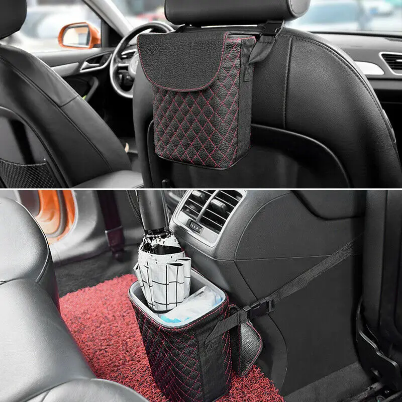 

Car Trash Can Organizer Garbage Holder Automobiles Storage Bag Accessories Auto Door Seat For peugeot 207 307 308 3008 2008 408