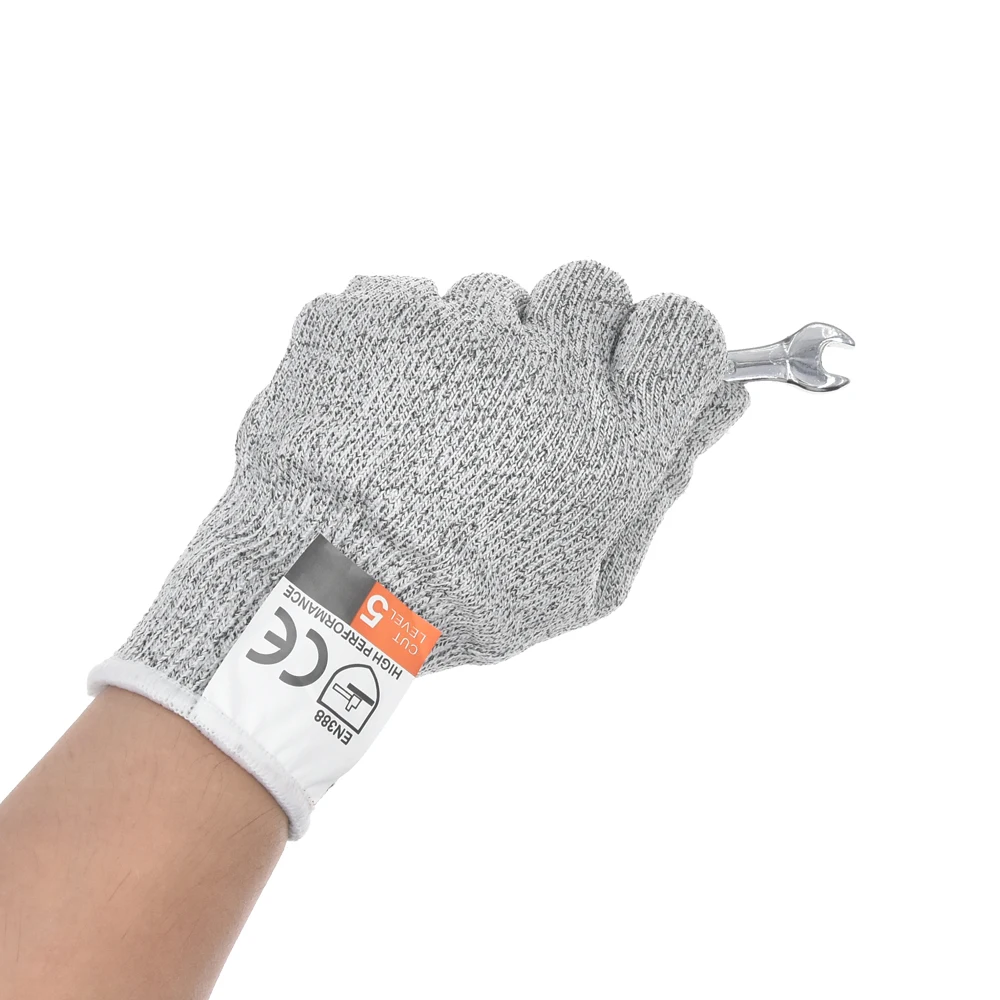 1pair Durable Anti Cut Protective Hand Gloves Kitchen Household