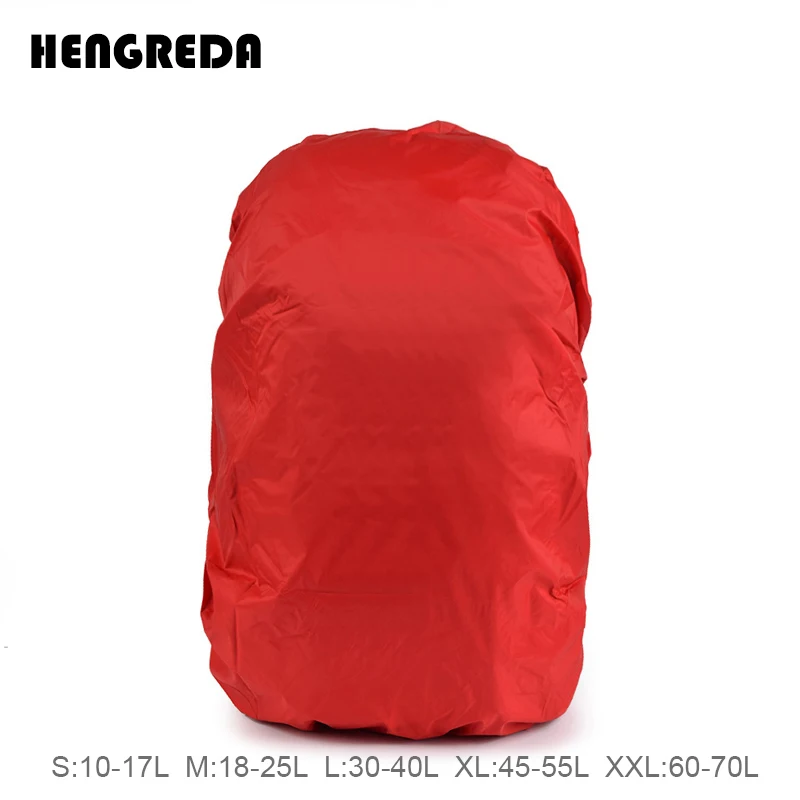 Hengreda, рюкзак для путешествий, дождевик для женщин и мужчин,, водонепроницаемые аксессуары для дождя, Сверхлегкий чехол, разноцветный, летний - Цвет: red