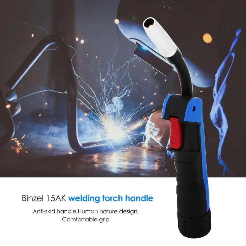 15AK MIG MAG Torch Gun European Style Welding Gun Professional 15AK Argon Arc Welding Torch Head Anti-skid Handle
