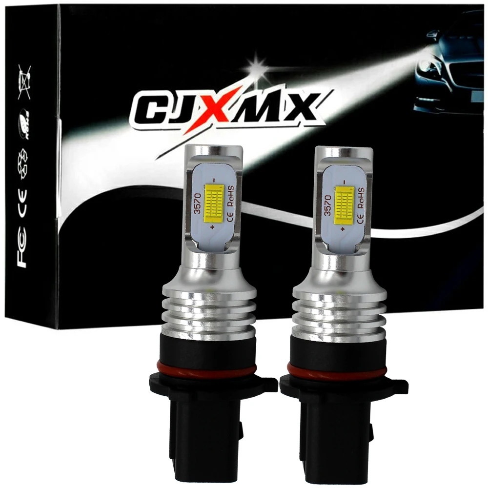

CJXMX 2Pcs P13W PSX26W LED Bulb 1600LM CSP 3570 Super Bright Car Lights 12V Auto Fog Light Bulbs 6500K White Automobile Fog Lamp