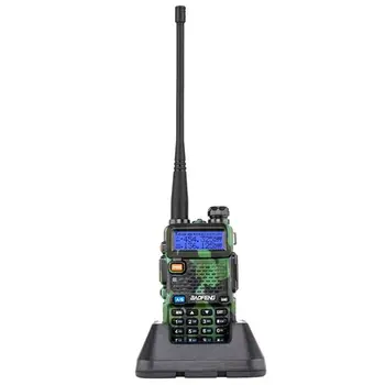 

SOONHUA LCD 5W Walkie Talkie 136-174MHz/400-520MHz Walkie Talkie Dual Band Walkie Talkies With 1-LED Flashlight Camouflage Color