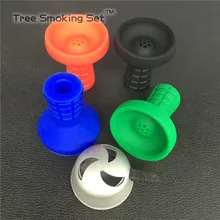 1 шт. силиконовая чаша для вихревой воды и 1 шт. матовая Серебряная стойка для угля для воды, песка, кальяна, дыма, курительная трубка с одной ручкой черного цвета