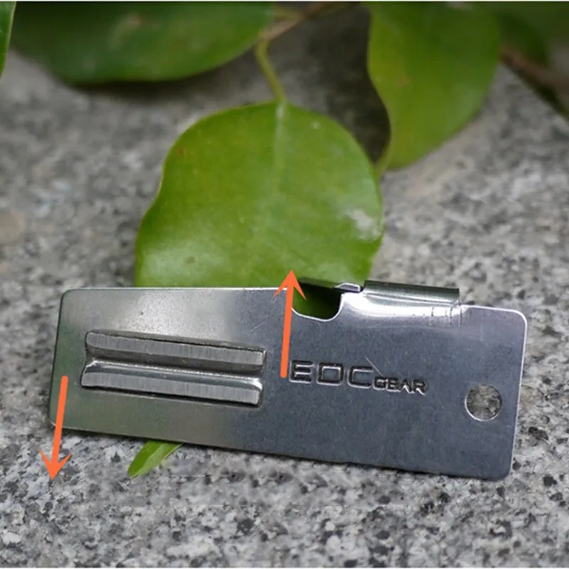 New Stainless Steel 2 in 1 EDC Pocket Multi Tool Outdoor Can Opener Fruit Multi Peeler Cutter 2\" Double Peeler wooden utensils