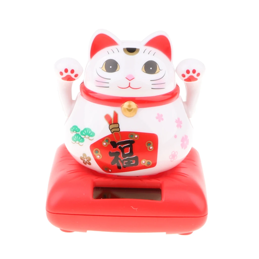 Новинка на солнечных батареях развевающийся LUCKY CAT приборной панели игрушки для дома и офиса автомобиля Декор Декоративные - Цвет: a