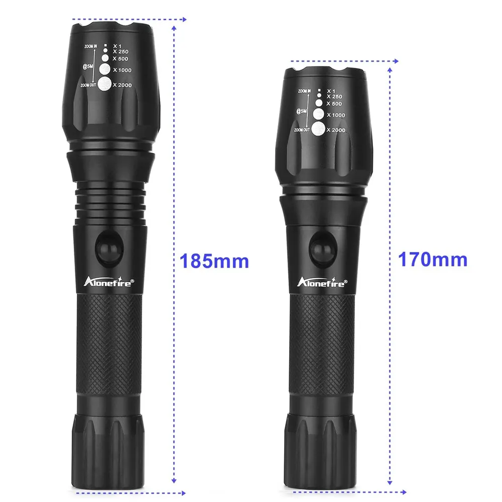 Светодиодный фонарик Alonefire G900 CREE водонепроницаемый алюминиевый с возможностью