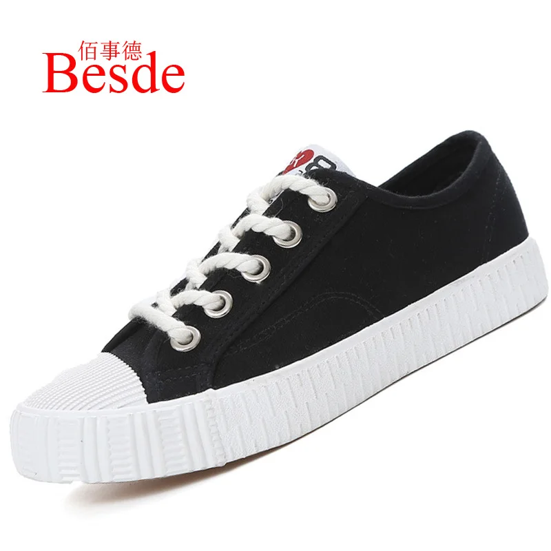 

Fashion sneakers brand men canvas vulcanized shoes large size 38-44 solid black/white sneakers zapatillas hombre