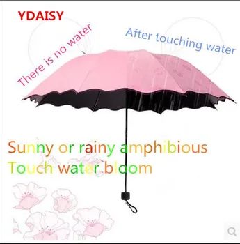 

YDAISY High quality quality goods vinyl umbrella folding dual-purpose sunscreen uv female large shade the sun umbrella