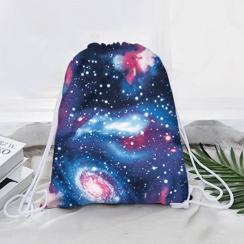 

Kawaii Children Harajuku Starry Sky Backpack Women Fashion Flamingo Shopping Totem Drawstring Bags Women Girls Shopping Bags