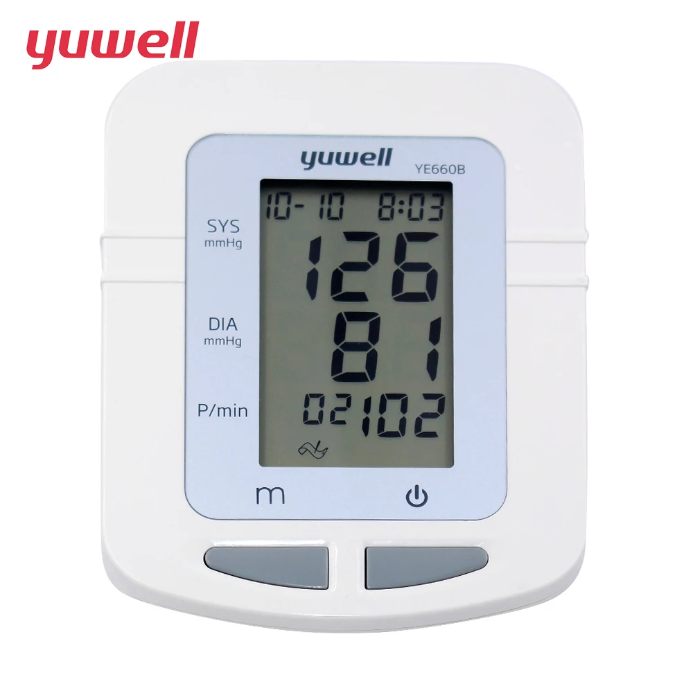 Billige YUWELL Große Manschette blutdruck monitor herzfrequenz monitor automatische blutdruckmessgerät medizinische ausrüstung Diagnose werkzeug 660B